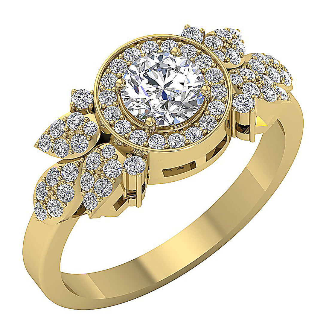 14kYellowGoldDesignerSolitaireAnniversaryRing