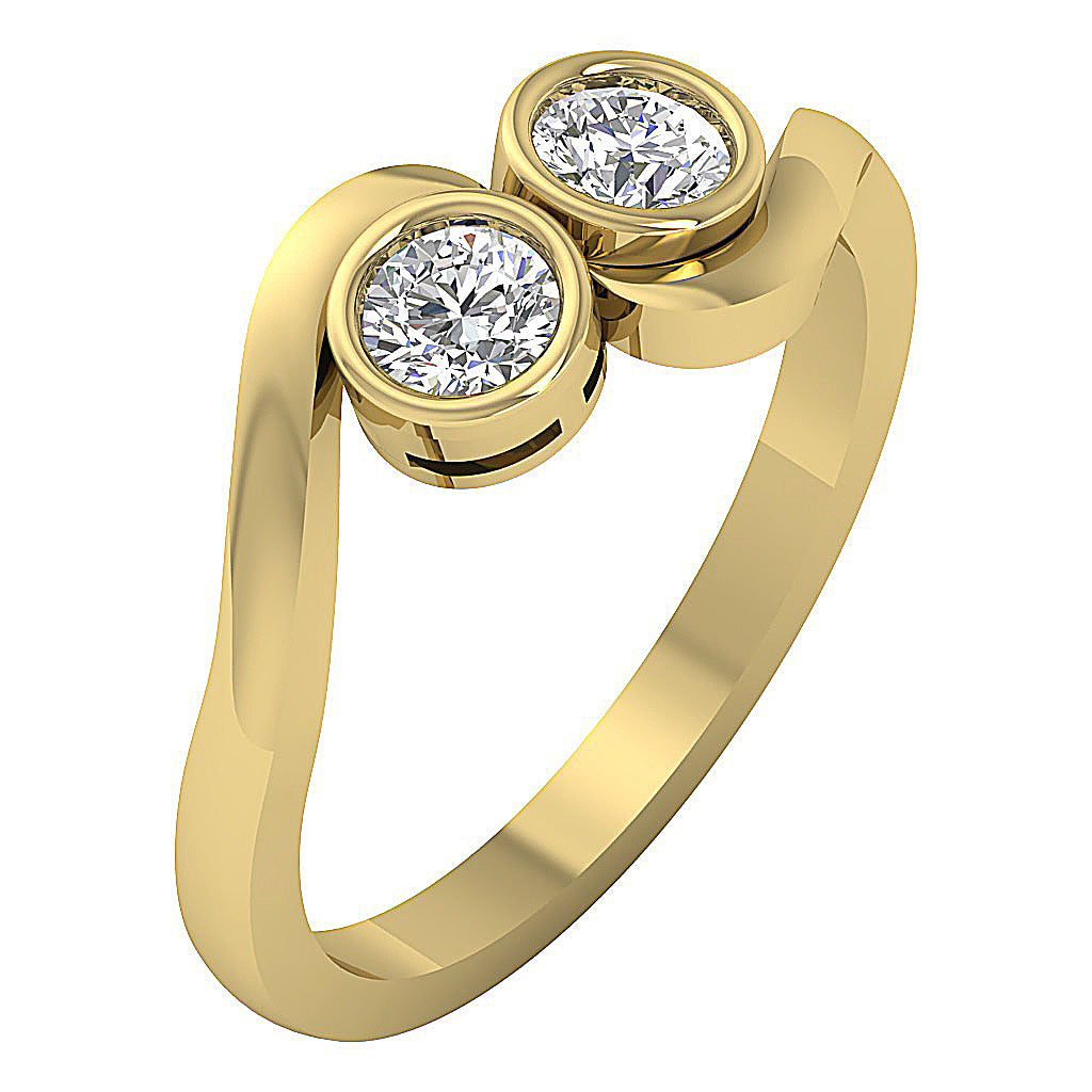 SideView14kYellowGoldDesignerSolitaireRing