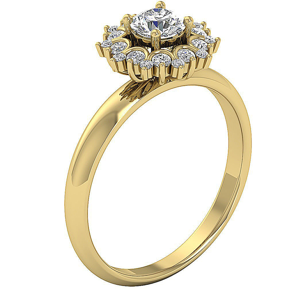 SideView14kYellowGoldDesignerSolitaireRing