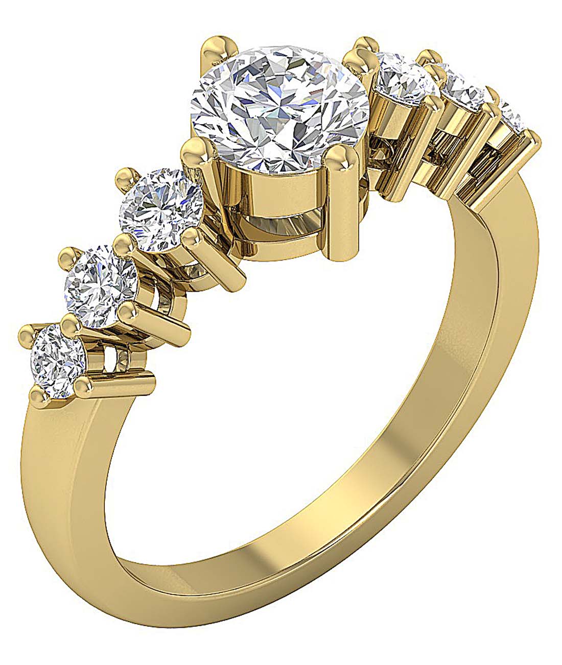 14kYellowGoldDesignerSolitaireWeddingRing