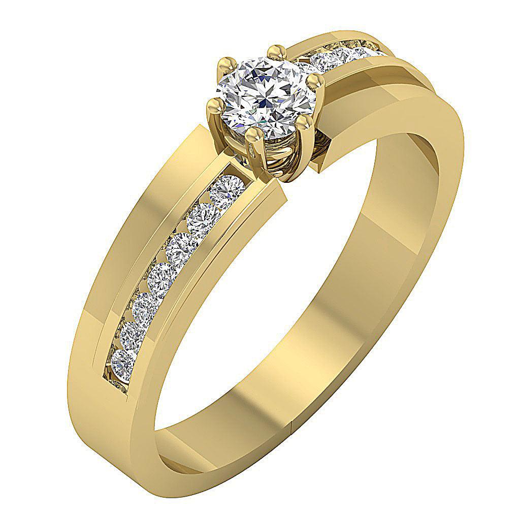 14kYellowGoldDesignerSolitaireAnniversaryRing