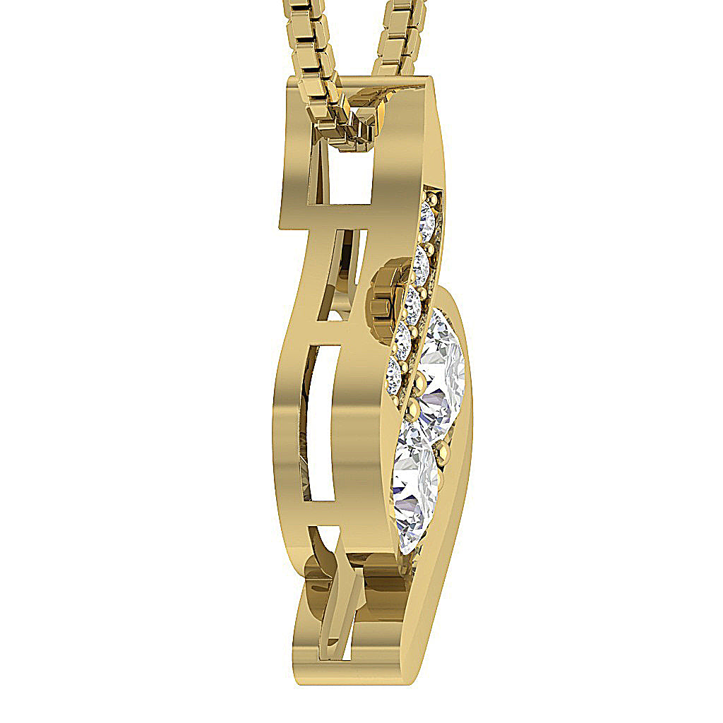 14kGoldGenuineCutDiamondFashionPendants