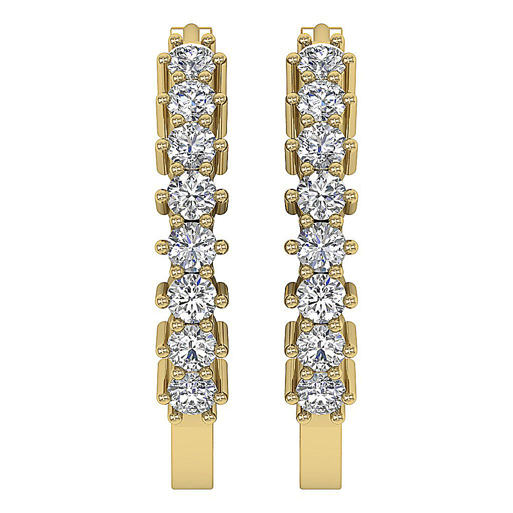 14kYellowGoldGenuineCutDiamondEarringSet