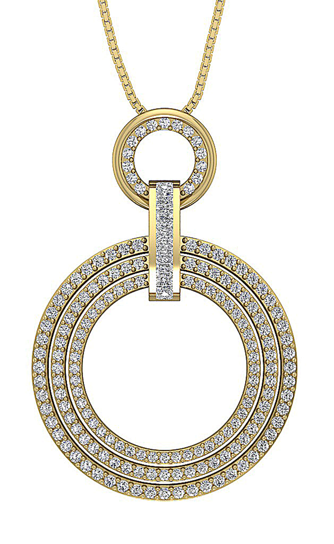 14kYellowGoldRoundDiamondPendants