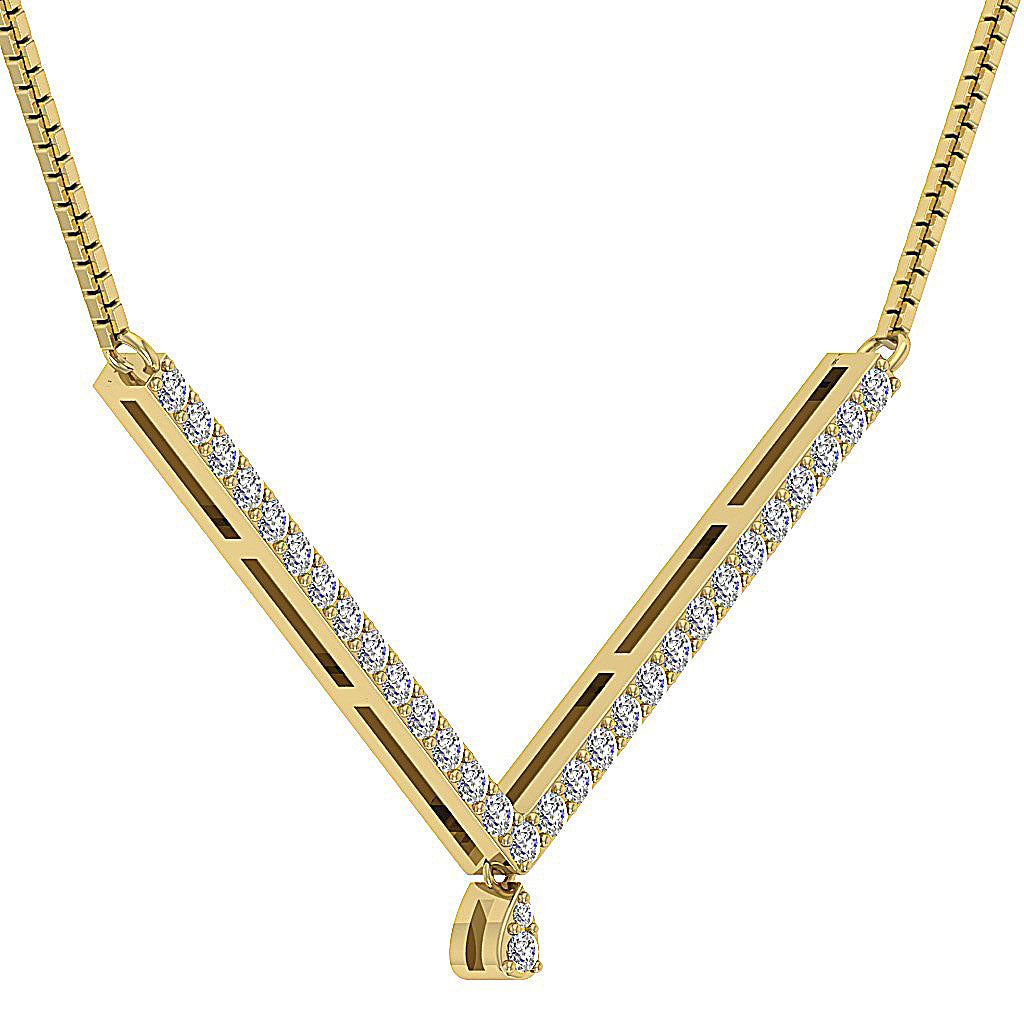 14kYellowGoldRoundDiamondPendants