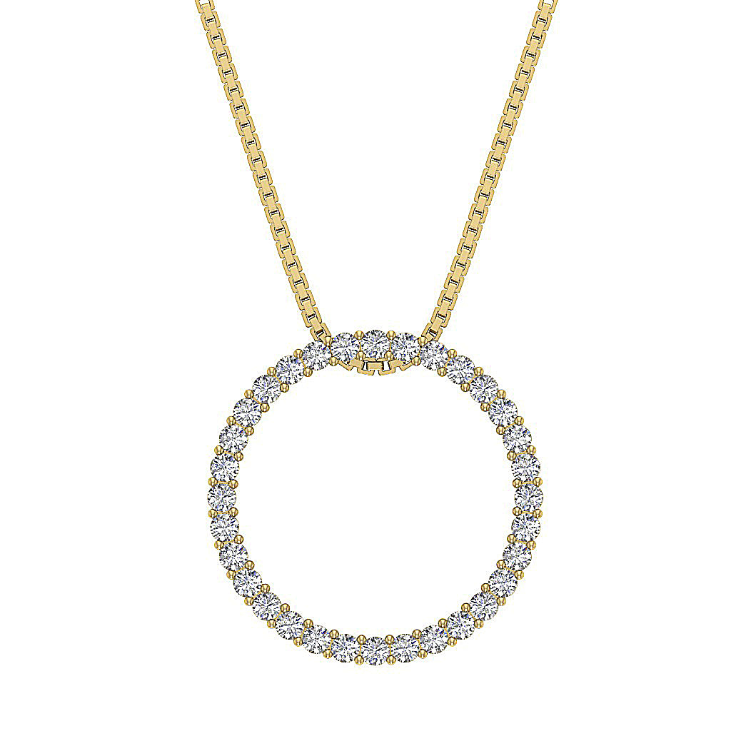 14kYellowGoldRoundDiamondPendants