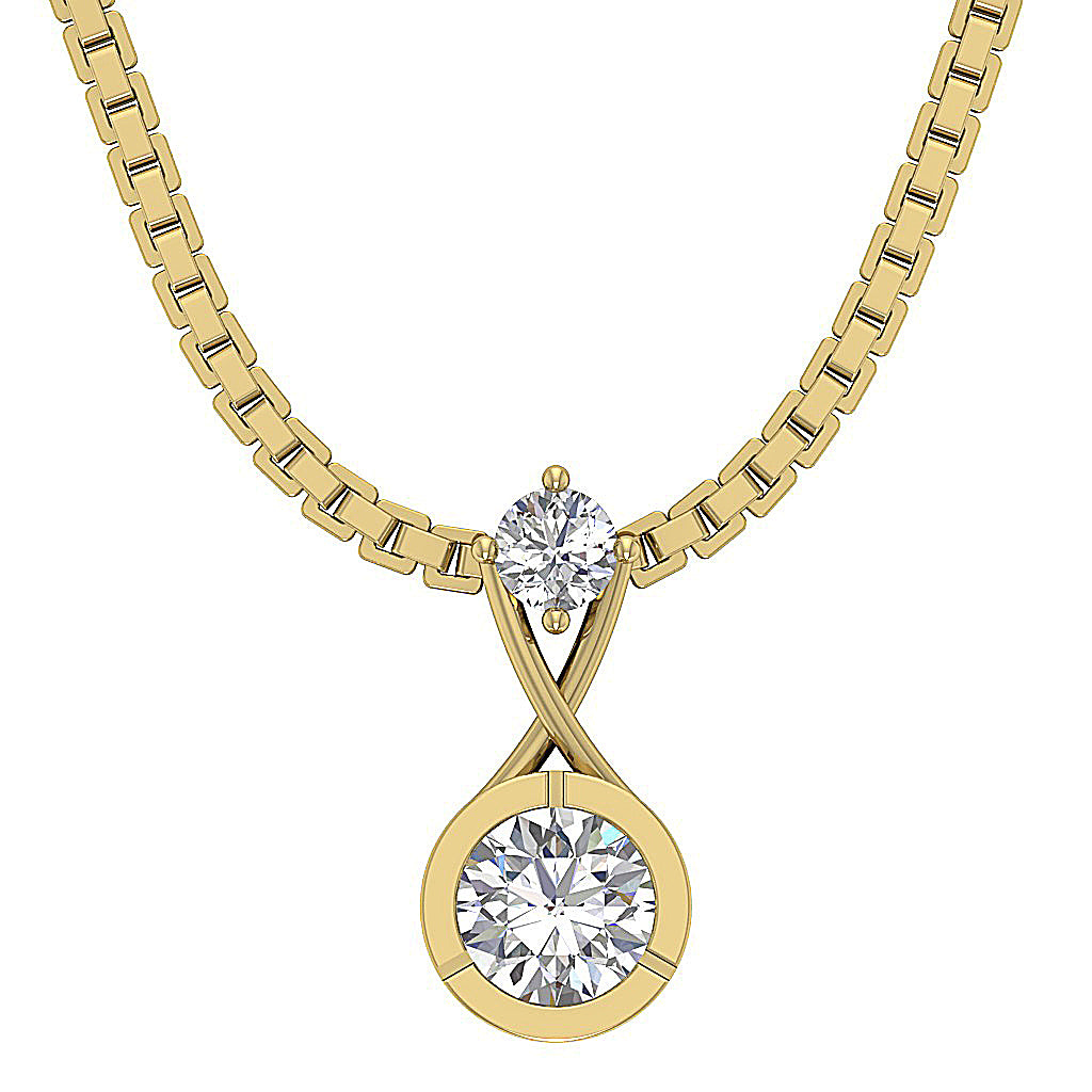 14kYellowGoldRoundDiamondPendants