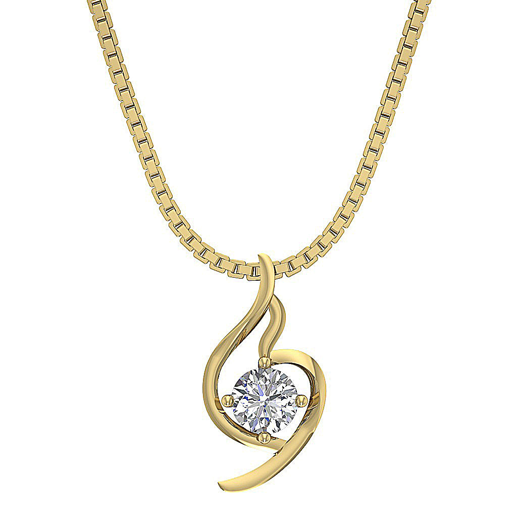 14kYellowGoldRoundDiamondPendants
