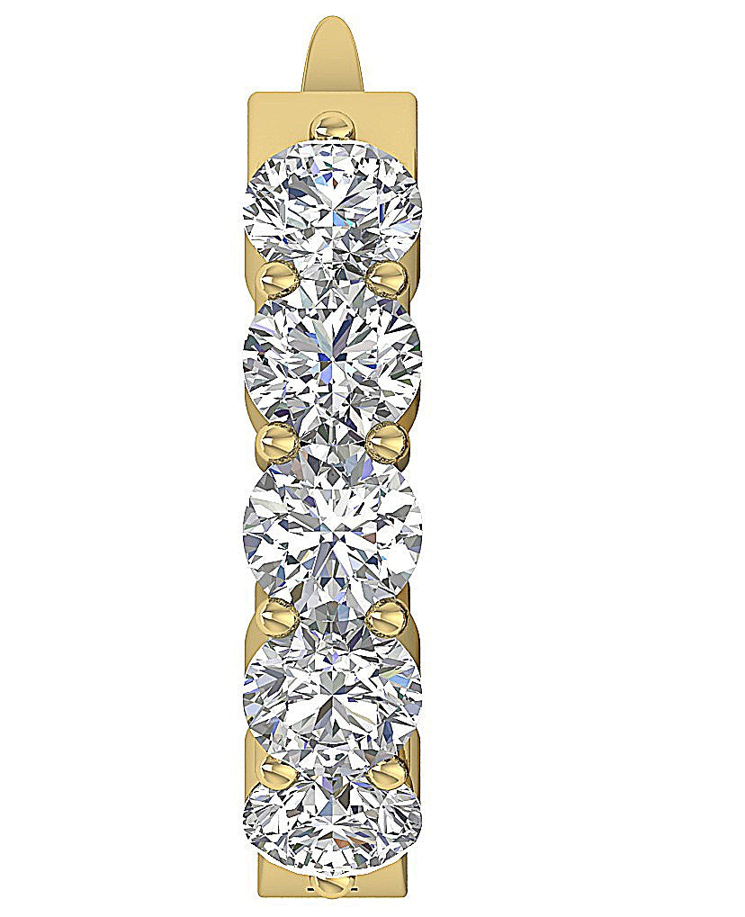 NaturalDiamond14kYellowGoldHoopEarring