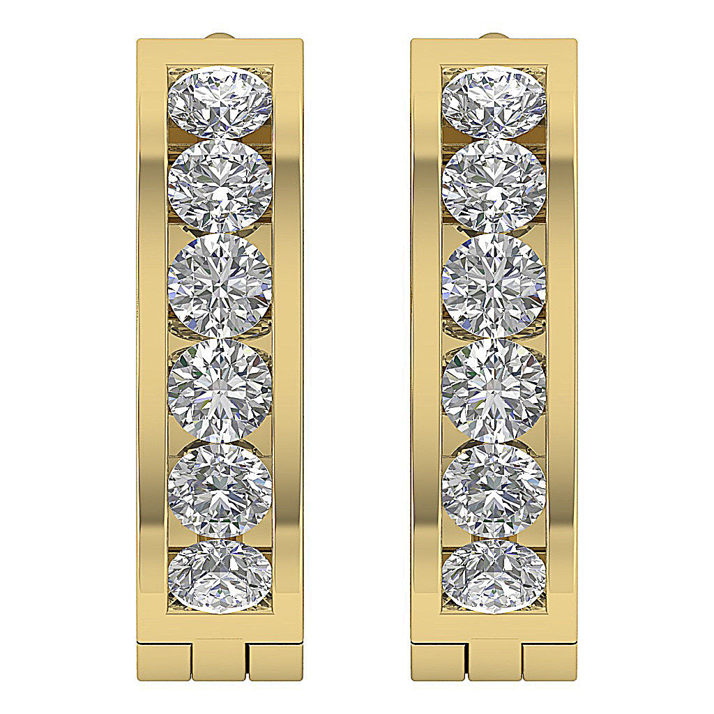 14kYellowGoldGenuineCutDiamondEarring