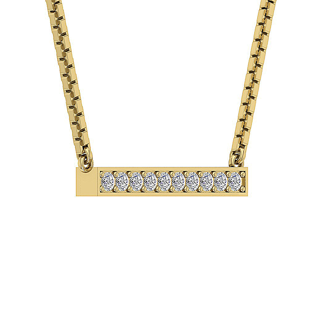 SideView14kYellowGoldNaturalCutDiamondPendants