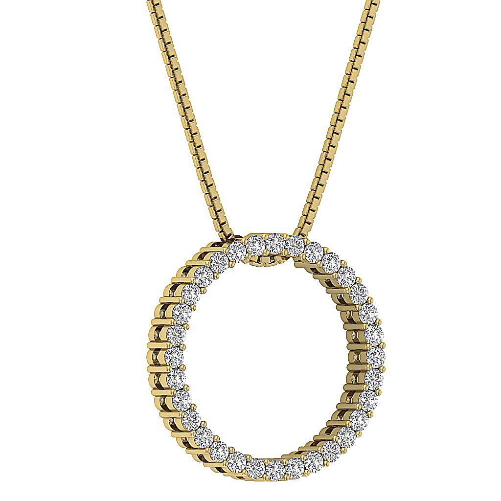 SideView14kYellowGoldNaturalCutDiamondPendants