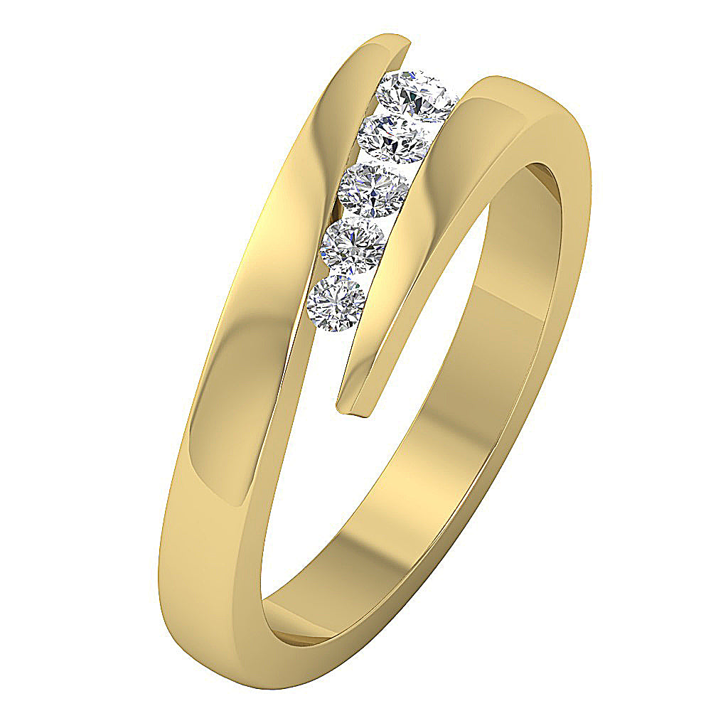 14kYellowGoldGenuineDiamondRing