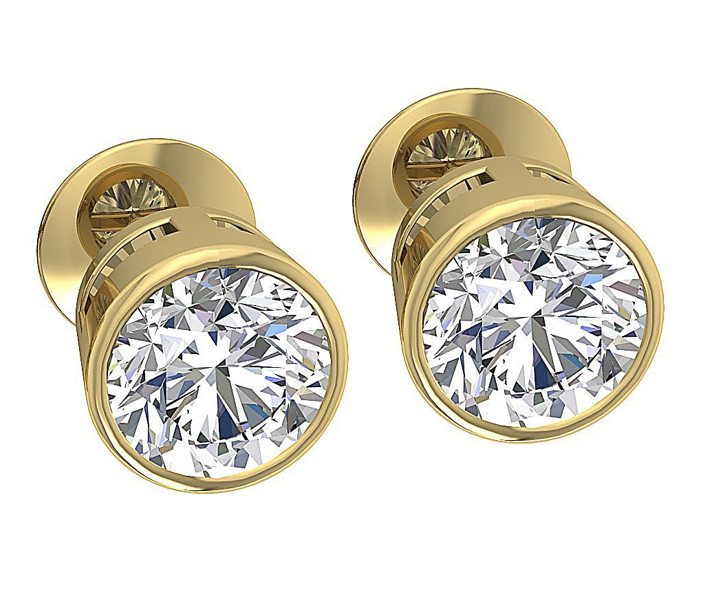 14kSolidGoldDesignerRoundCutLabGrownDiamondEarring