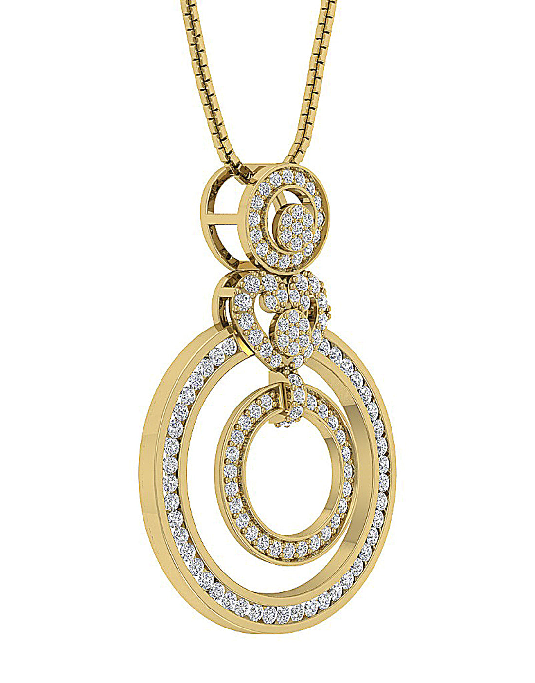 14kYellowGoldNaturalCutDiamondPendant