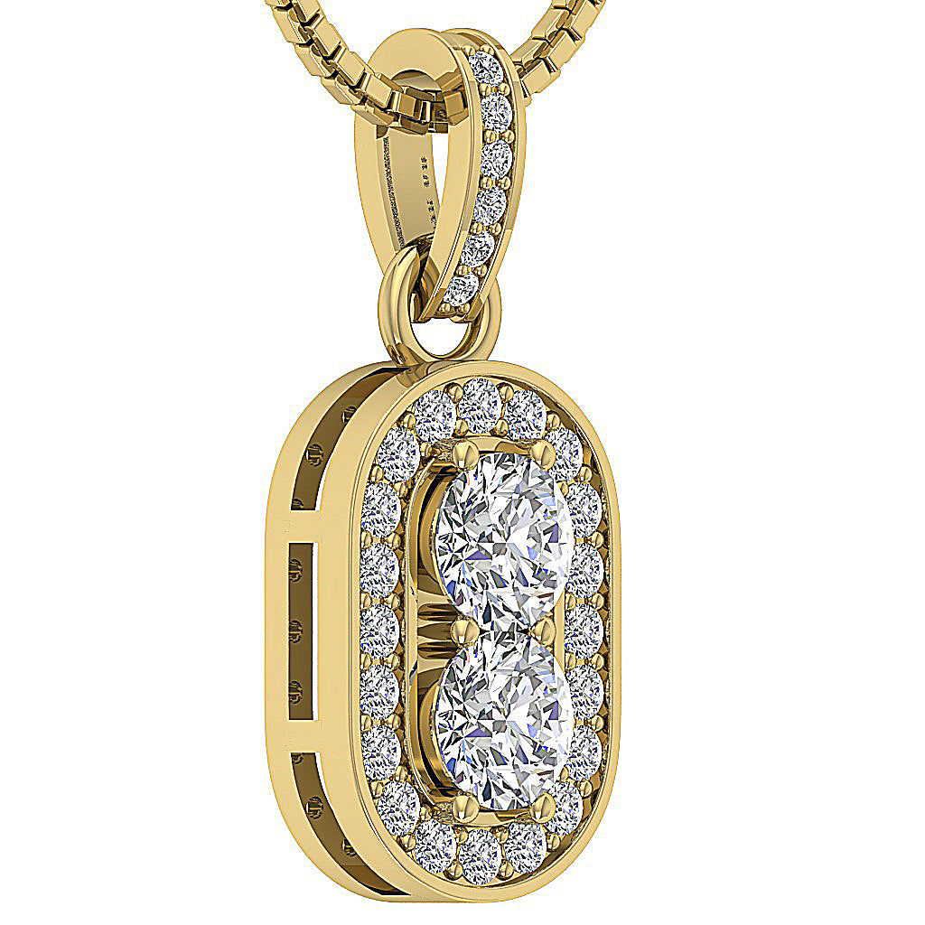14kYellowGoldNaturalCutDiamondPendant