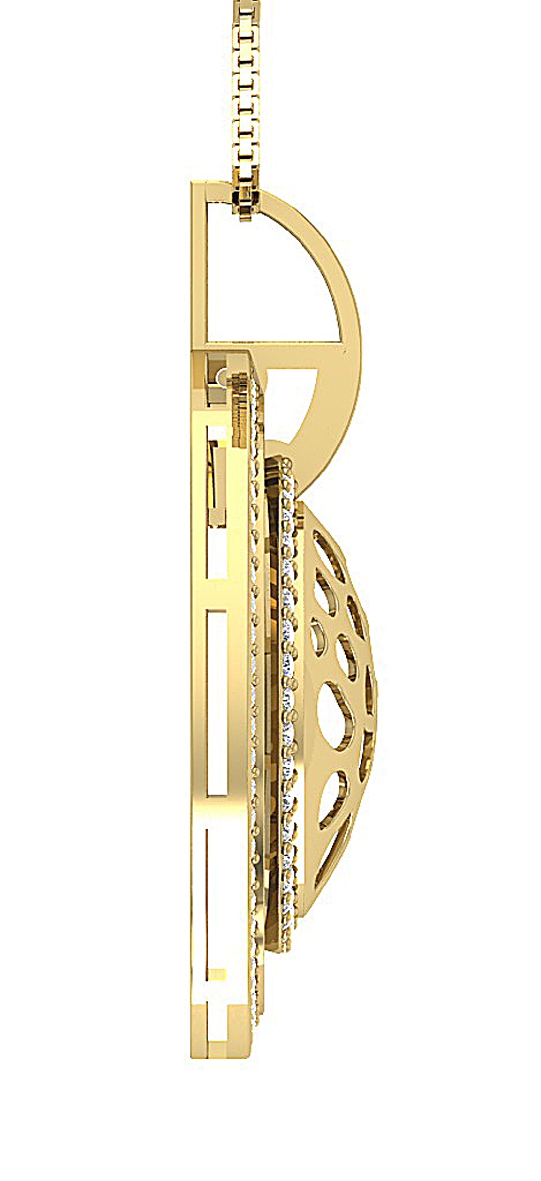 14kGoldRoundCutDiamondPendants