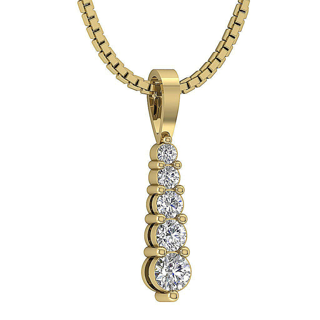 14kYellowGoldNaturalCutDiamondPendants