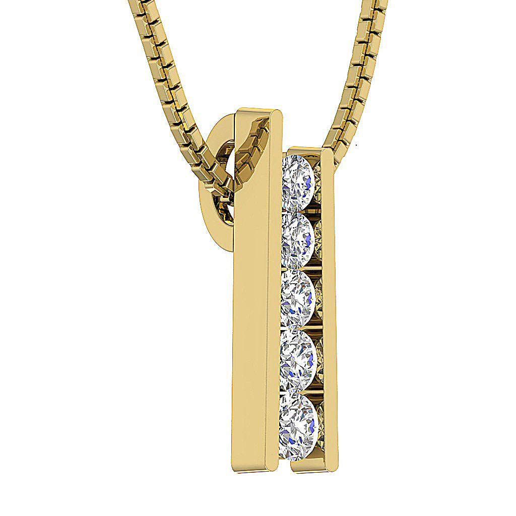 14kYellowGoldNaturalCutDiamondPendants