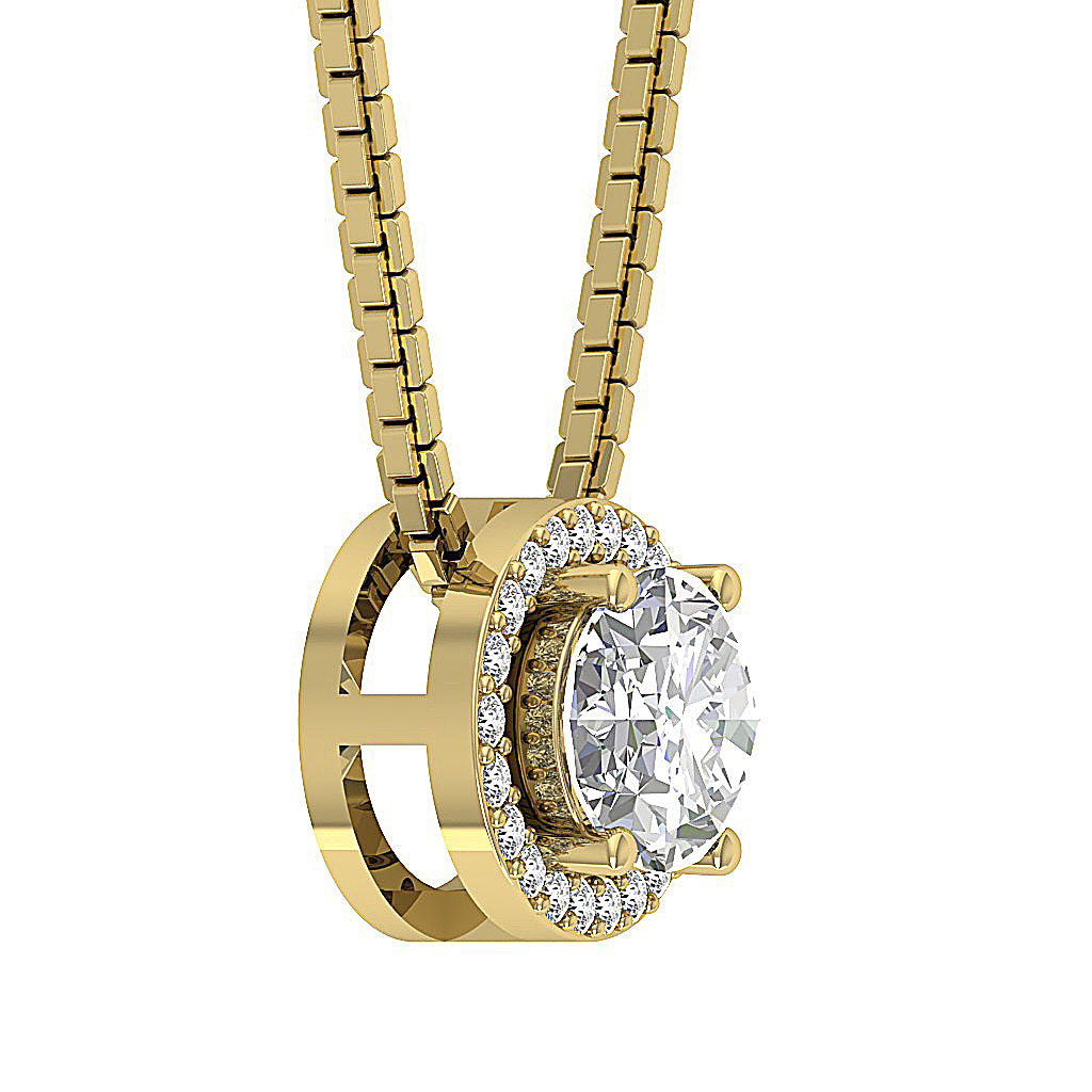 14kSolidGoldRoundDiamondCircleofLovePendants