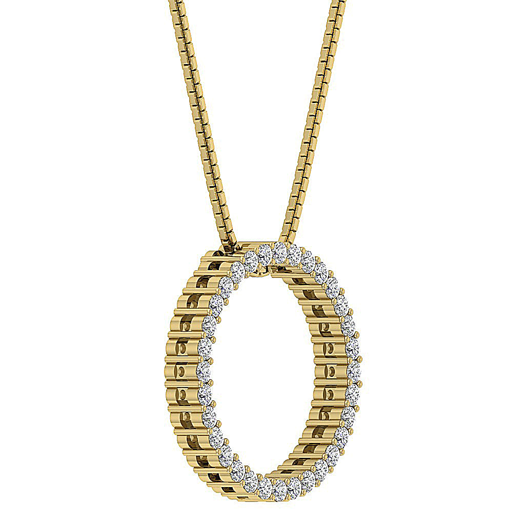 14kSolidGoldRoundDiamondCircleofLovePendants