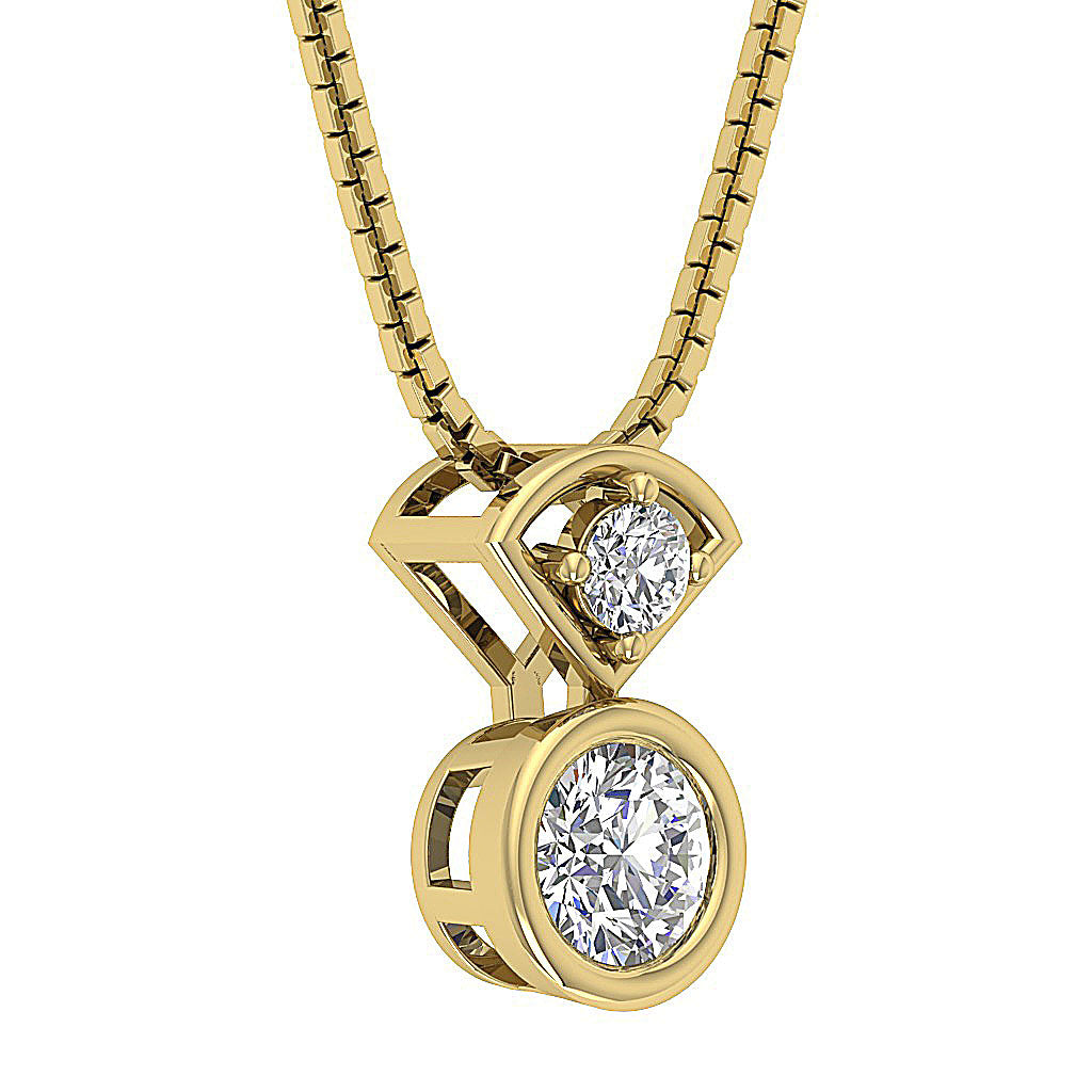 14kGoldRoundDiamondFashionPendants