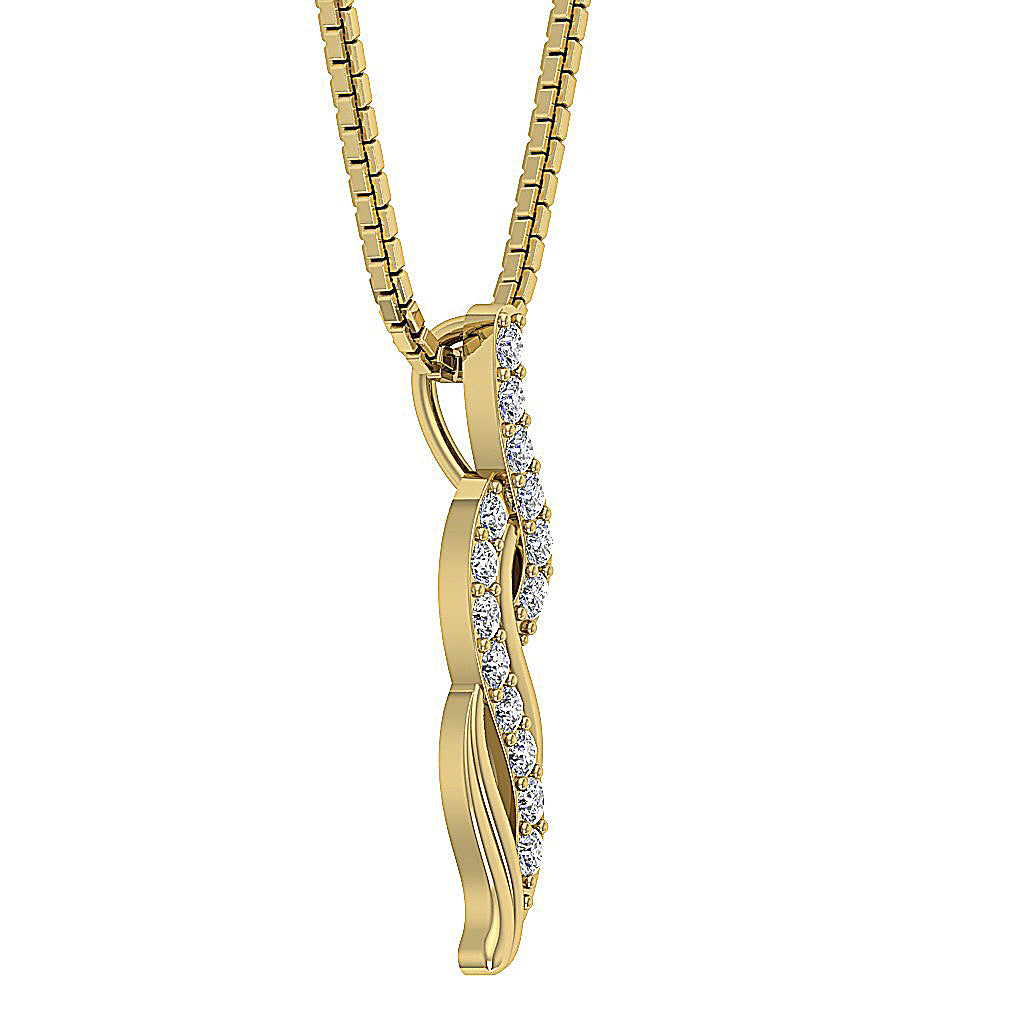 14kSolidGoldRoundDiamondPendants