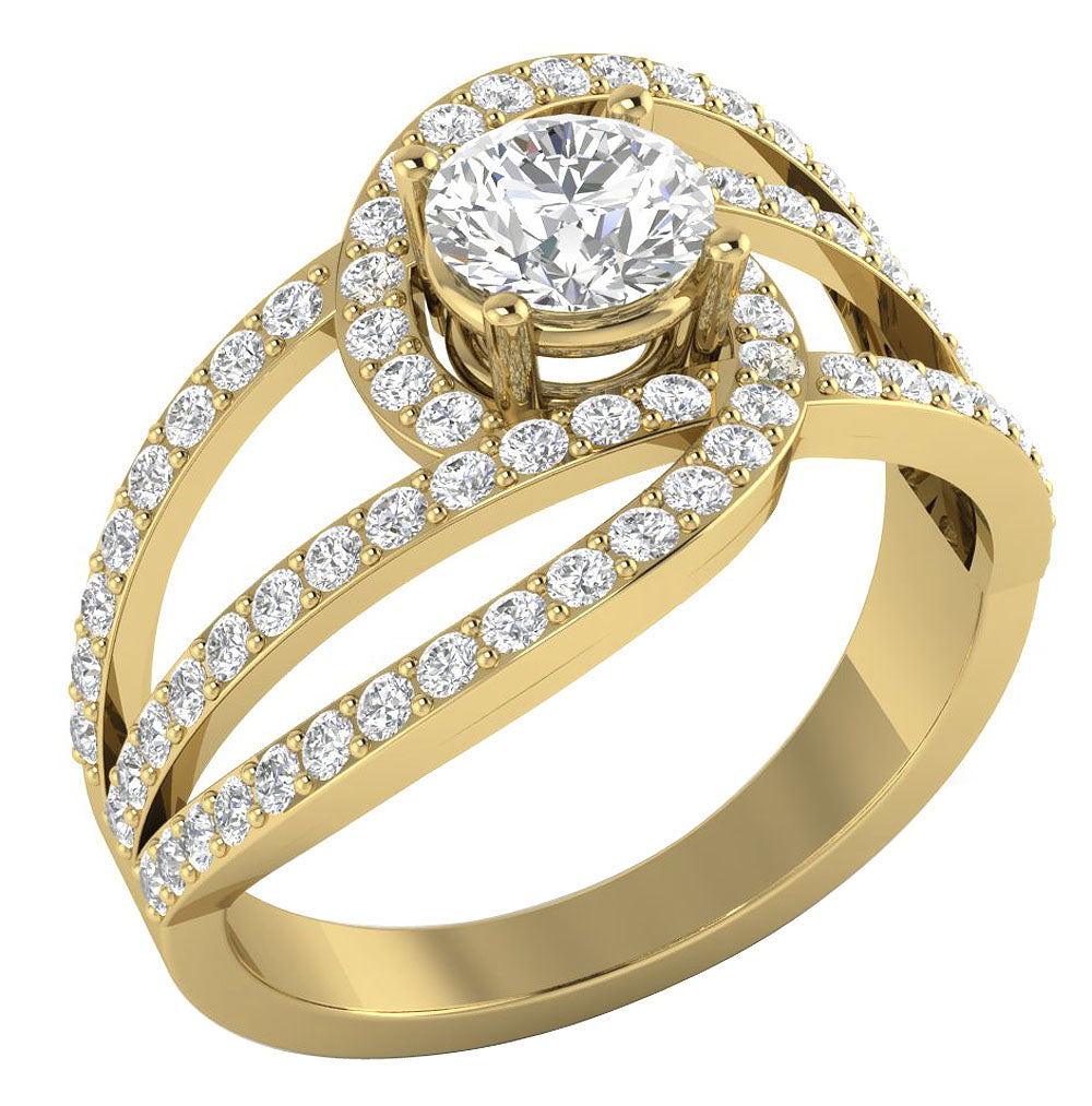 14kYellowGoldGenuineDiamondRing