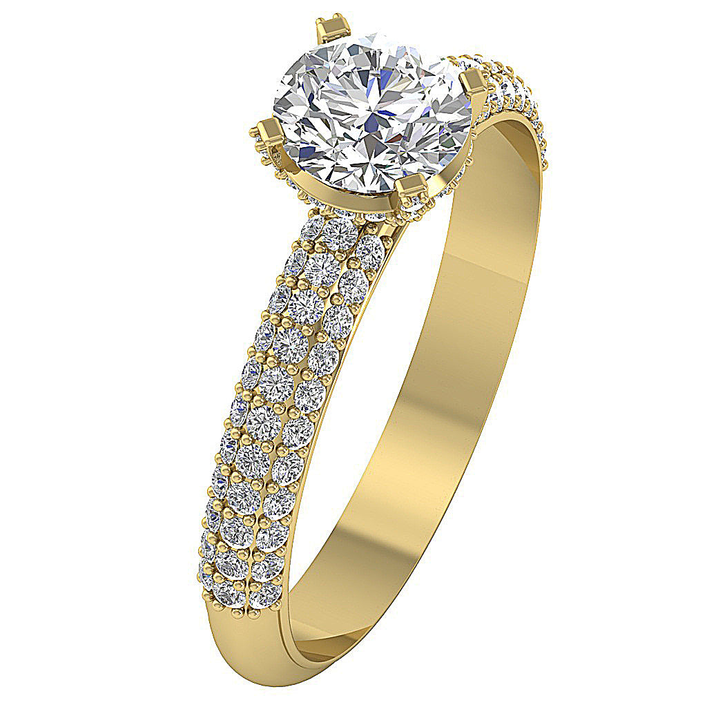 14kYellowGoldRoundDiamondSolitaireRing