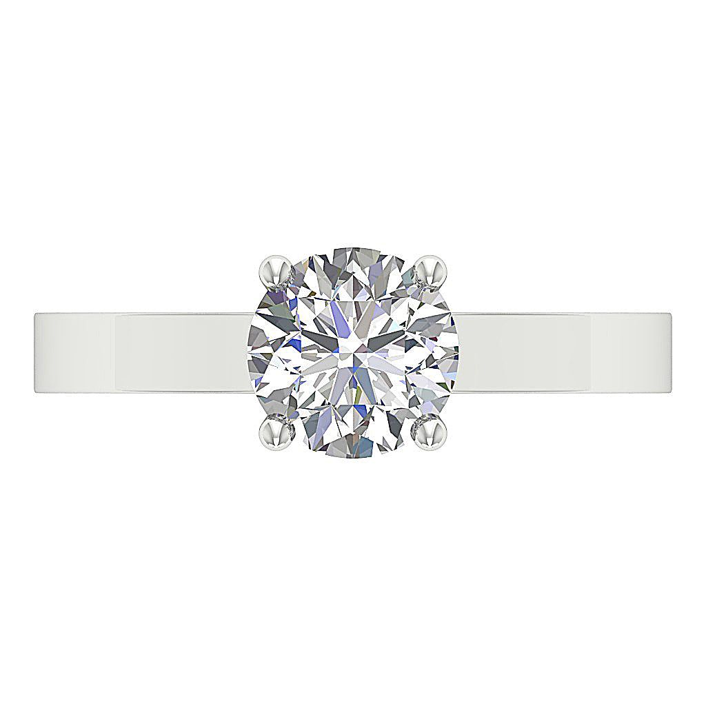 Top view of 4.00ct Round Brilliant Lab Diamond showing maximum fire