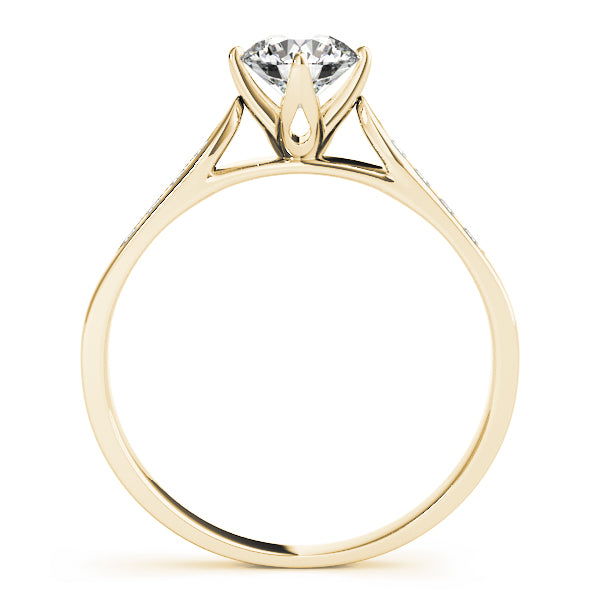 Tulip-Petal-Head-Cathedral-Diamond-Ring-Yellow-Gold-Side-Profile