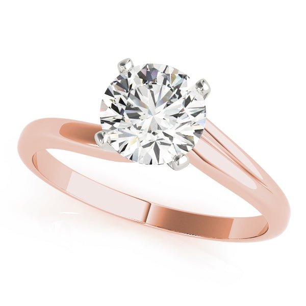 Classic-Round-Diamond-Solitaire-Ring-14K-Rose-Gold-Front-View
