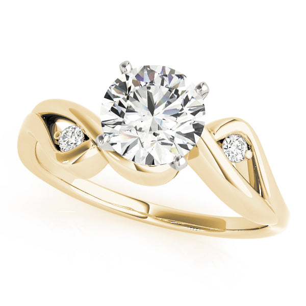 14K yellow gold bypass engagement ring