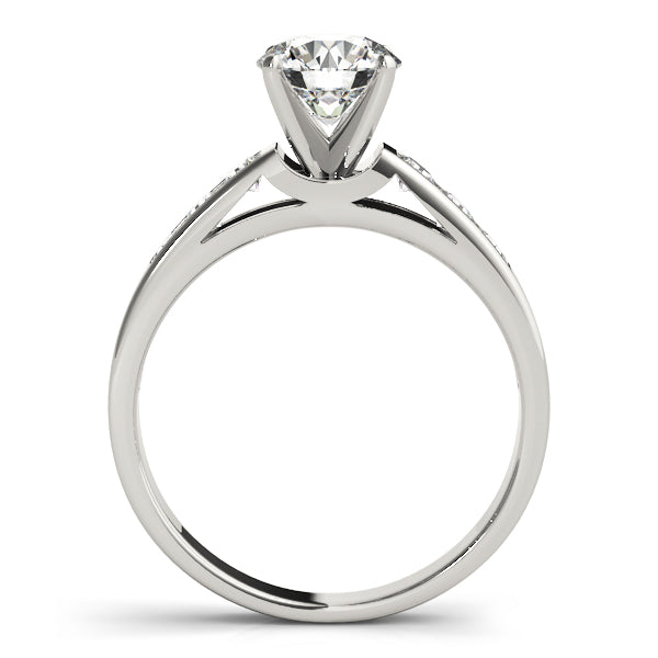 White gold round cut engagement ring