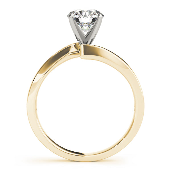 High-Polish-Bypass-Solitaire-Diamond-Ring-Yellow-Gold-Side-Profile