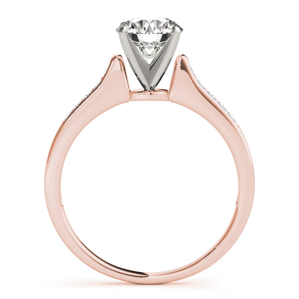 14k rose gold 4-prong lab-grown diamond engagement ring