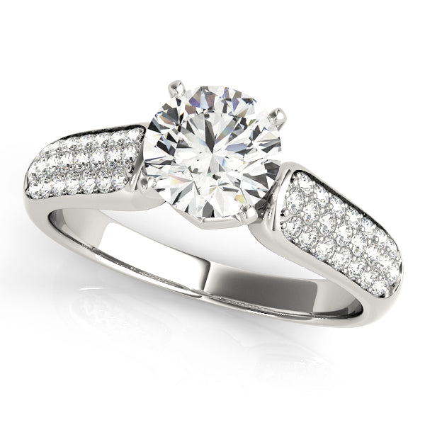 displaying a large round diamond solitaire