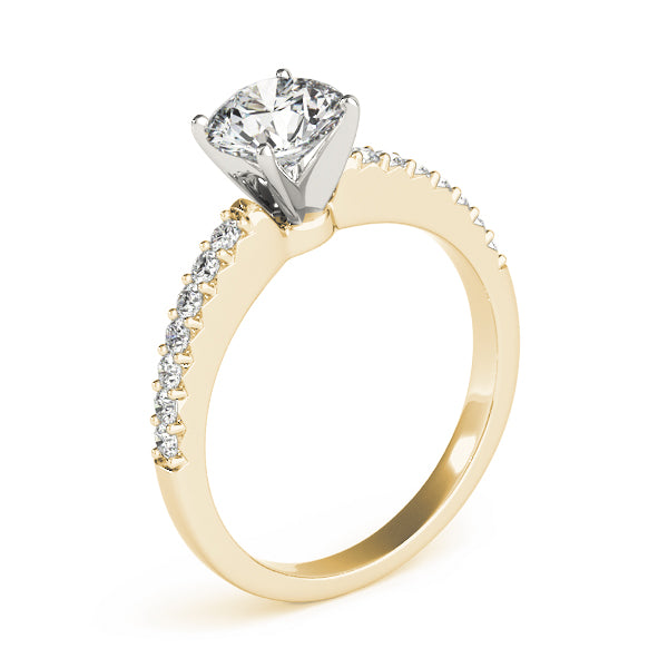 Side profile view of the 14K yellow gold ring