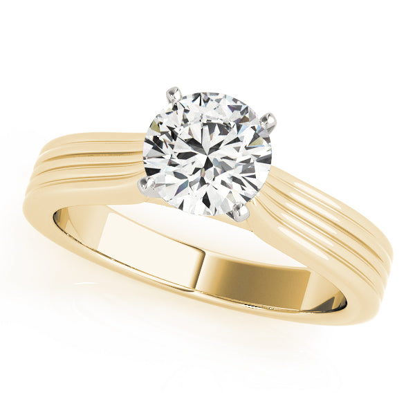 Round-Brilliant-Cut-Diamond-Solitaire-Ring-Grooved-Shank-Yellow-Gold