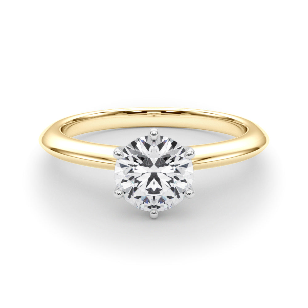 Top down view of round lab diamond