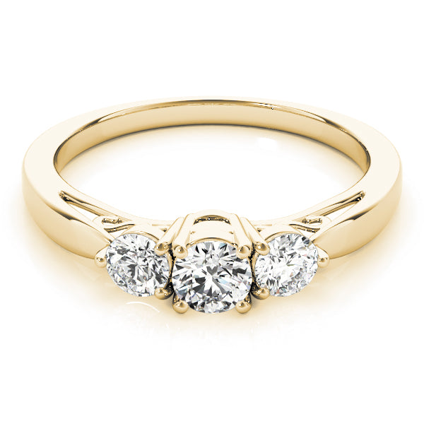 Vintage Style 3-Stone Lab-Created Round Diamond Engagement Ring