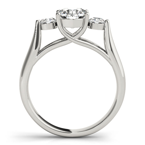 White Gold 3-Stone Lab-Created Diamond Ring