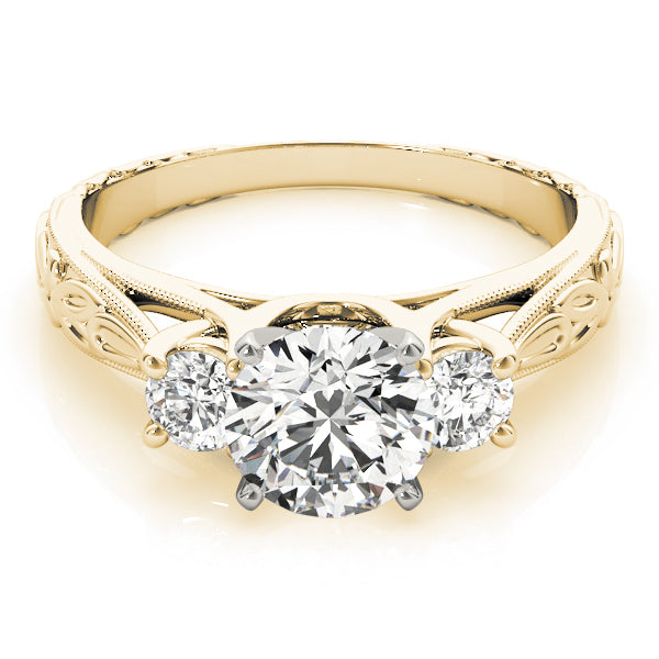 1.30Ct F-VS Lab Diamond: The Ultimate Three-Stone Anniversary Ring yellow gold