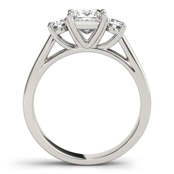 Luxury Three-Stone Diamond Ring in White Gold