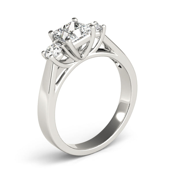 Detailed Side View of Lab-Grown Diamond Ring, High-Polished Gold Band, Precision Setting for Maximum Sparkle.