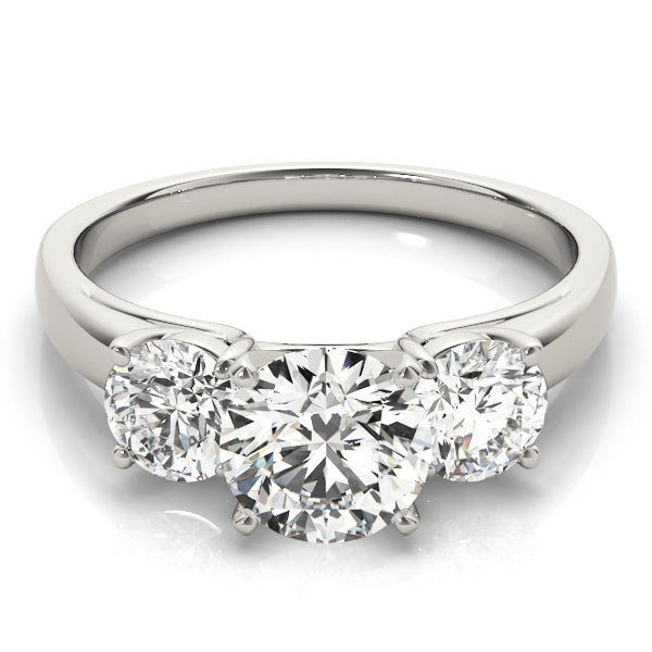Classic Lab Created Triple Diamond Ring