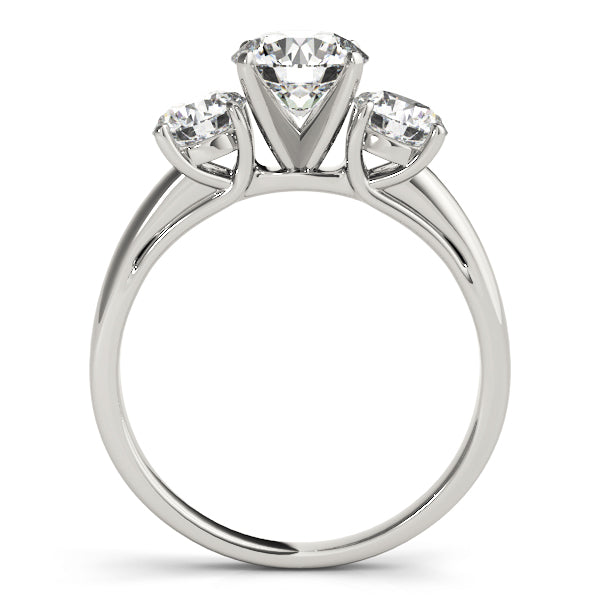 14k White Gold Conflict-Free Brilliance: Ethical 3 Stone Lab Diamond Ring