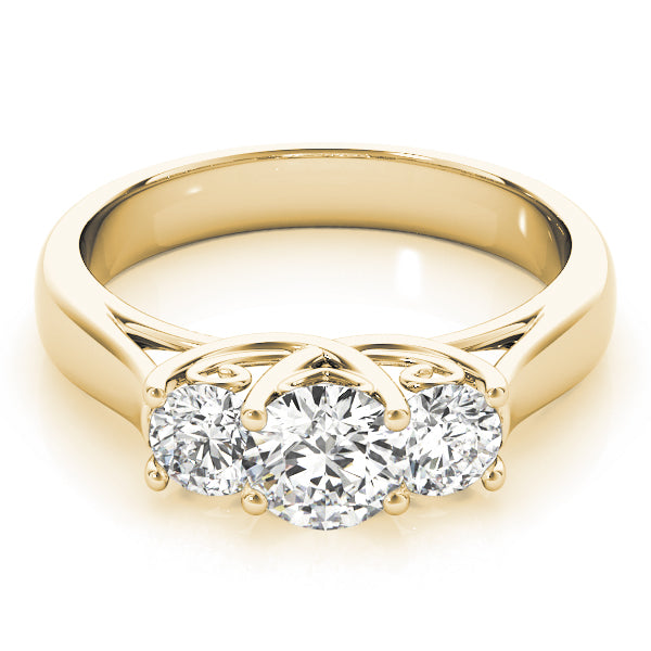 A Promise of Forever: 1.00Ct Three-Stone Ring 14k Yellow Gold