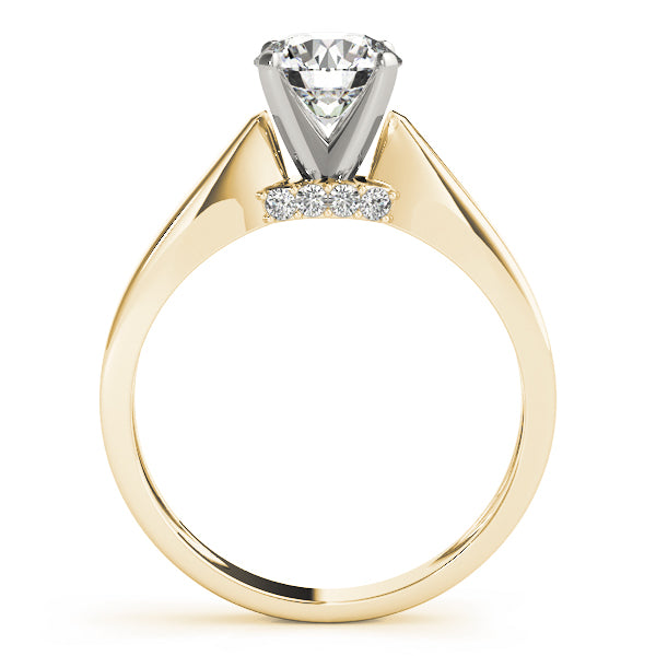 Side profile view of 14k yellow gold ring