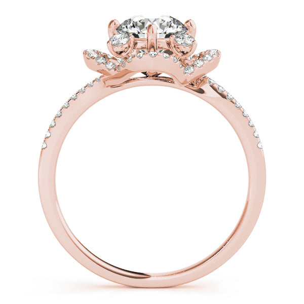 Profile shot of a rose gold ring